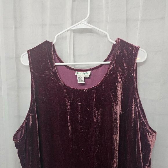 Ulla Popken Dress Velour Silk Blend Sleeveless Goth Whimsigoth Fairy Shift 20/22 - Picture 2 of 7